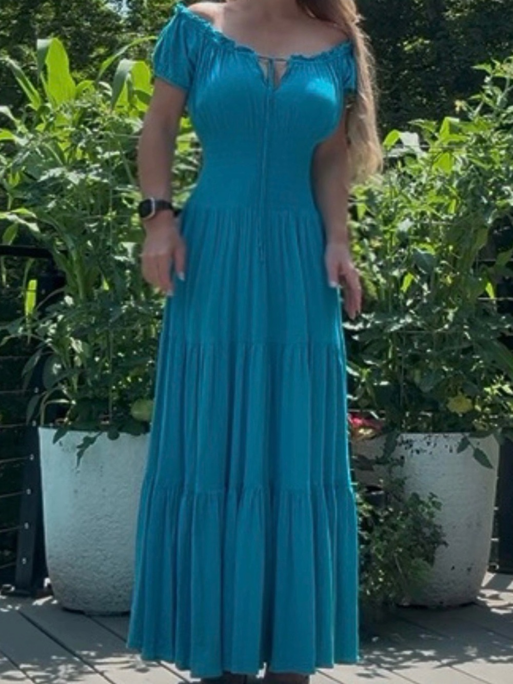Smocked Waist Maxi Dress